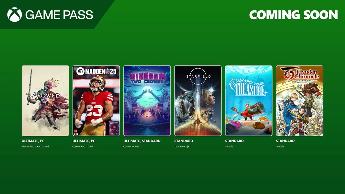 Avowed и Starfield в февральской подборке Game Pass Avowed и Starfield в февральской подборке Game Pass
