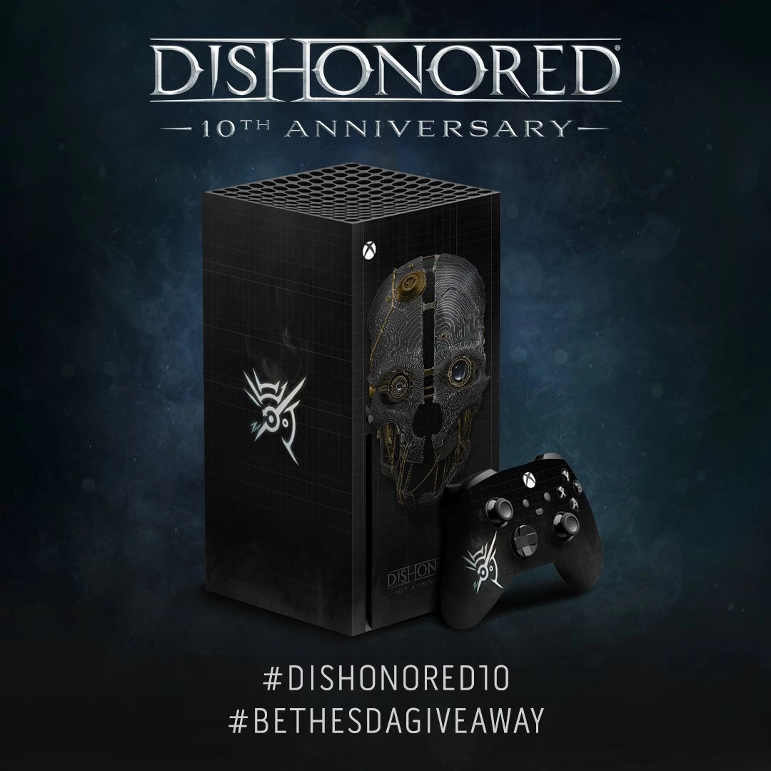 В честь 10-летия Dishonored издатель Bethesda представил кастомную консоль Xbox Series X В честь 10-летия Dishonored издатель Bethesda представил кастомную консоль Xbox Series X