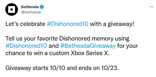 В честь 10-летия Dishonored издатель Bethesda представил кастомную консоль Xbox Series X В честь 10-летия Dishonored издатель Bethesda представил кастомную консоль Xbox Series X
