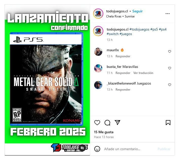 Пошли слухи о релизе Metal Gear Solid Delta: Snake Eater — февраль 2025 года Пошли слухи о релизе Metal Gear Solid Delta: Snake Eater — февраль 2025 года