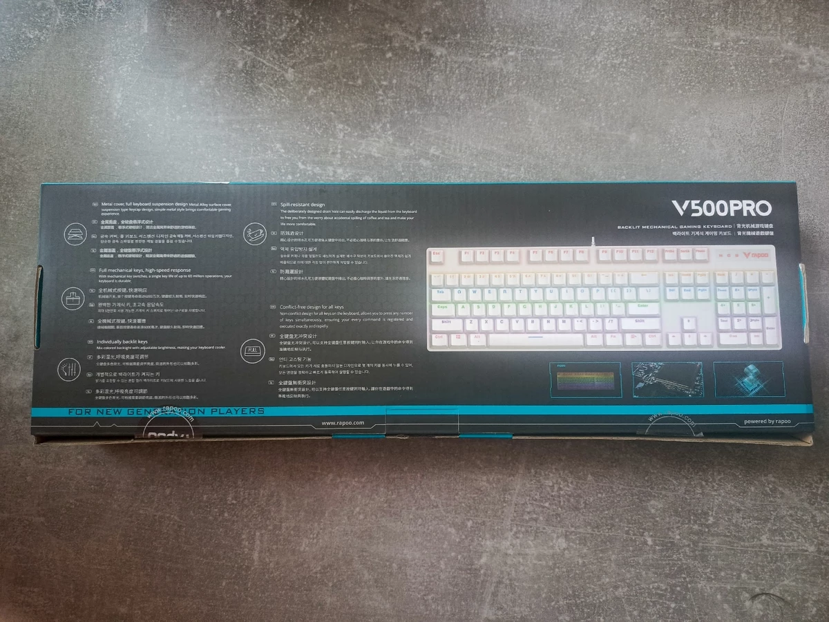 Обзор влагостойкой механической клавиатуры Rapoo V500 Pro Обзор влагостойкой механической клавиатуры Rapoo V500 Pro