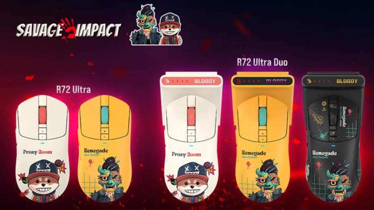 Коллаборация Bloody x Savage Impact: игровые мыши R72 Ultra, R72 Ultra Duo Коллаборация Bloody x Savage Impact: игровые мыши R72 Ultra, R72 Ultra Duo
