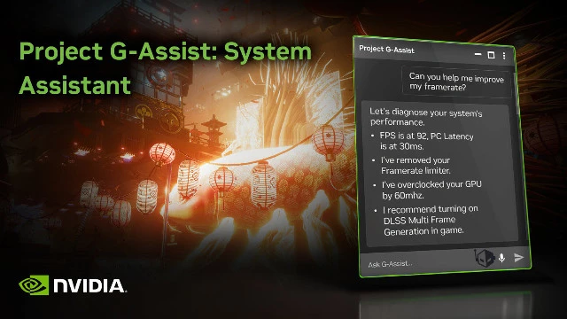 ИИ-помощник NVIDIA Project G-Assist уже доступен — играть за вас он не будет, но с настройками поможет